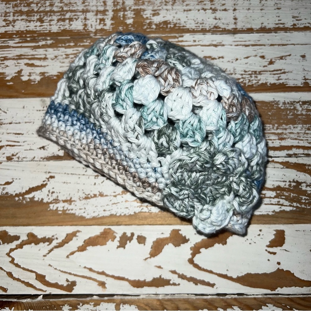 Handmade 100% Cotton Crocheted Baby Hat 6-12 mos 
NWOT